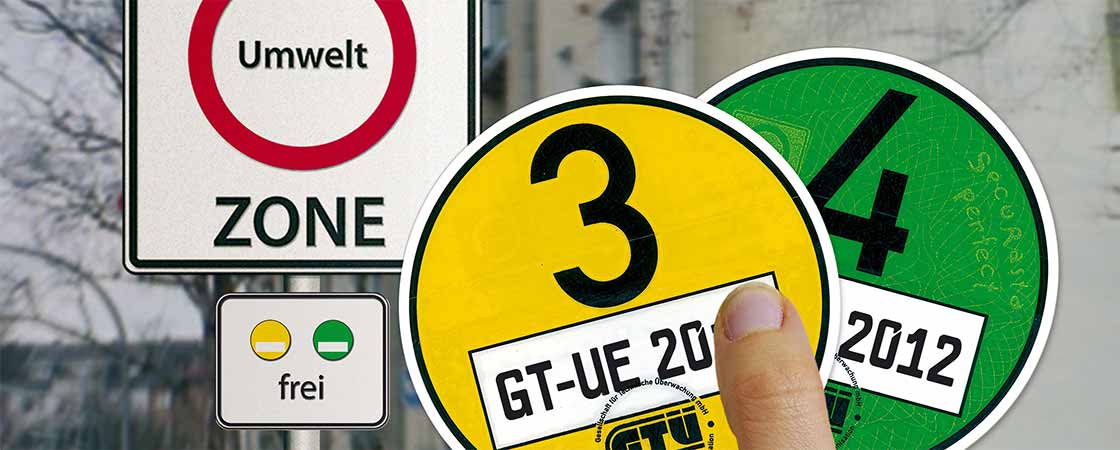 Feinstaubplakette Schadstoffplakette Umweltzone